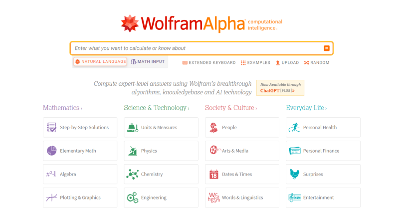 Wolframalpha – 基于AI技術的搜索引擎 | 27PR跨境電商導航